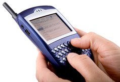 image of blue smart phone
